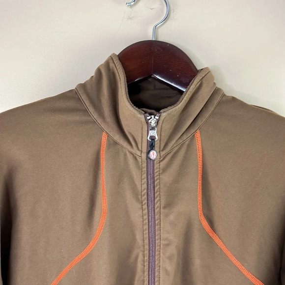 LuluLemon Men’s Brown Long Sleeve Full Zip Performance  wear Jacket - Picture 2 of 11